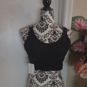 Black Women's Sports Bra - Comfortable Supportive Fit